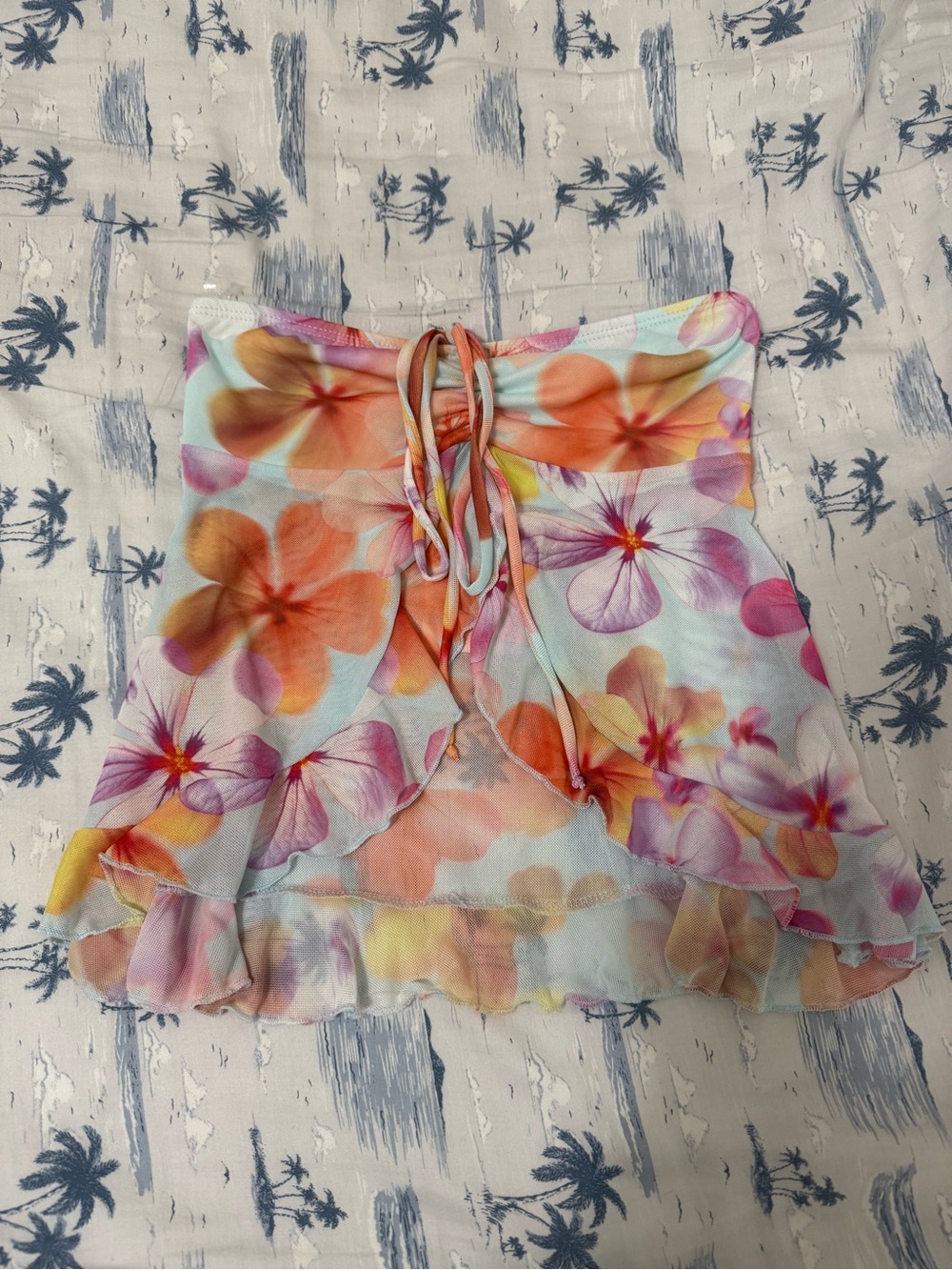 NWT See You Monday floral summer strapless top size xs